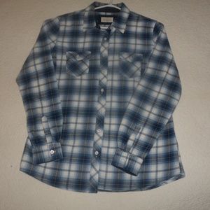 Weatherproof Vintage Plaid Cotton Shirt: Size Large